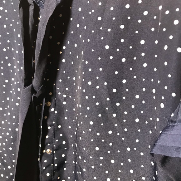 🦄Jason Wu for Target navy polka dot blouse XL - Picture 2 of 5